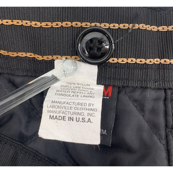 Labonville Insulated Winter Work Pants 34x30 Heavy-Duty Nylon Black USA Made - Picture 10 of 14
